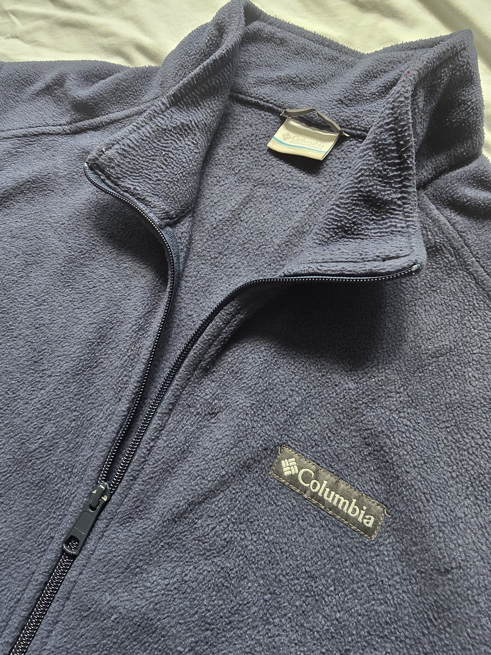 Columbia Men’s XXL Navy Blue Fleece Full Zip Vest Outdoor Hiking
